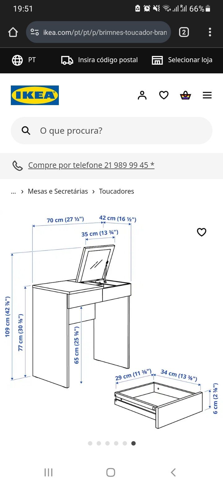 Tocador Ikea branco
