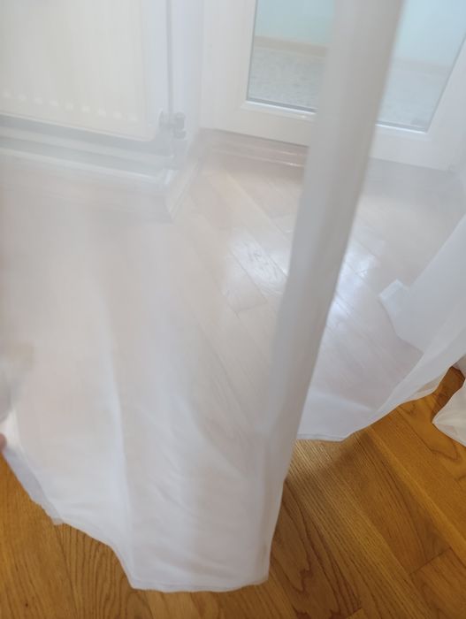 Тюль білий матовий 2 полотна висота 255