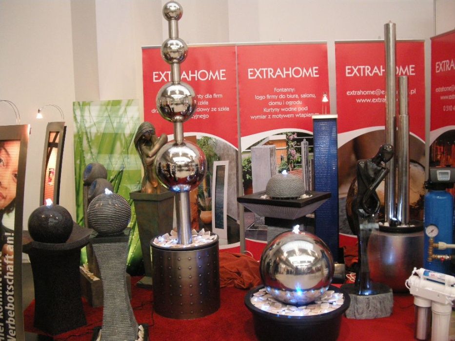 Fontanna ze stali nierdzewnej 4 kule H240cm