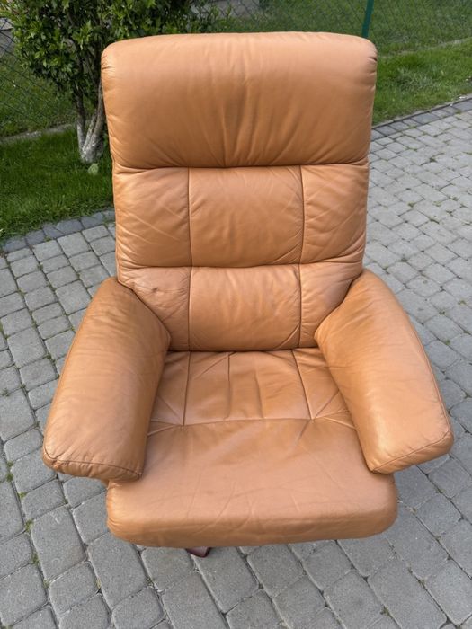 Крісло реклайнер розкладне (00114) шкіряне крісло