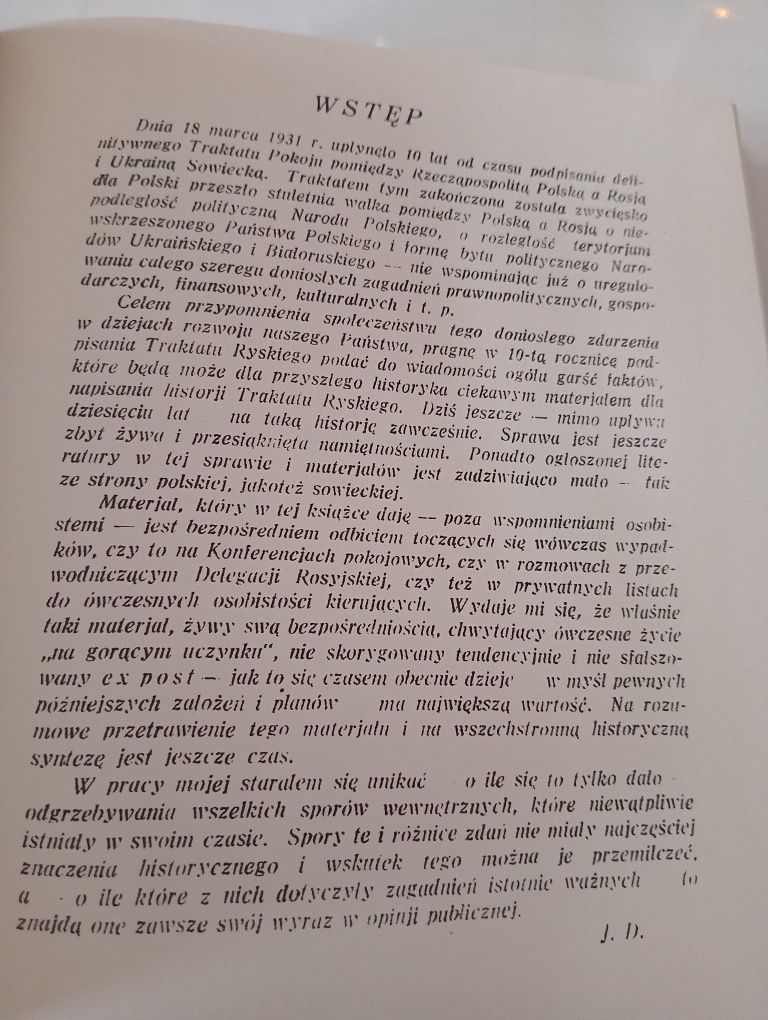 J.Dąbski - Pokój Ryski. Reprint