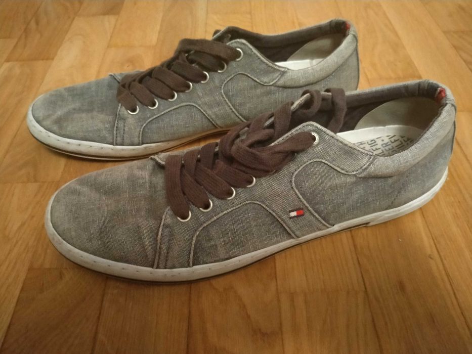 Męskie szare trampki Tommy Hilfiger, Oryginalne, Stan BDB-