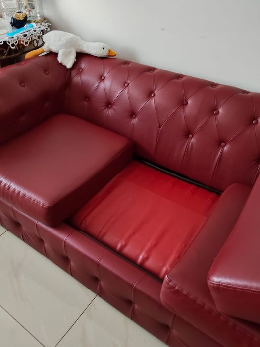 Sprzedam zestaw 3+2 sofy kanapy komplet z funkcją spania eko skóra