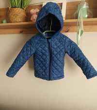 Lupilu, niebieska, pikowana kurtka dla chłopca 92