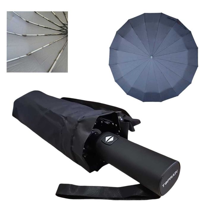 Зонт Toprain 16спиц автомат антивітер  карбон парасоля