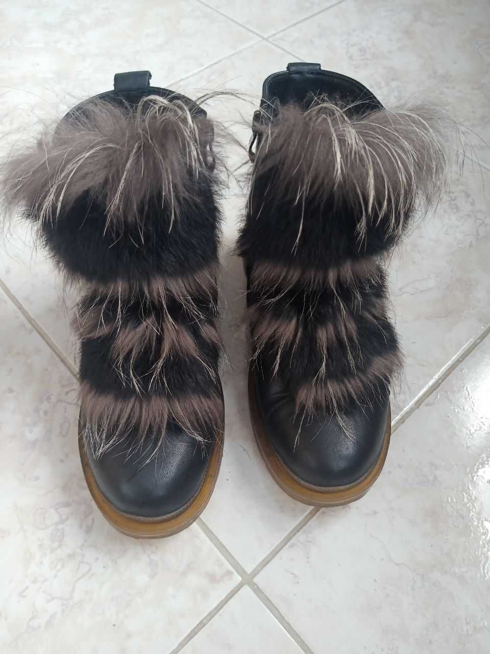 Зимние кожаные ботинки Foletti