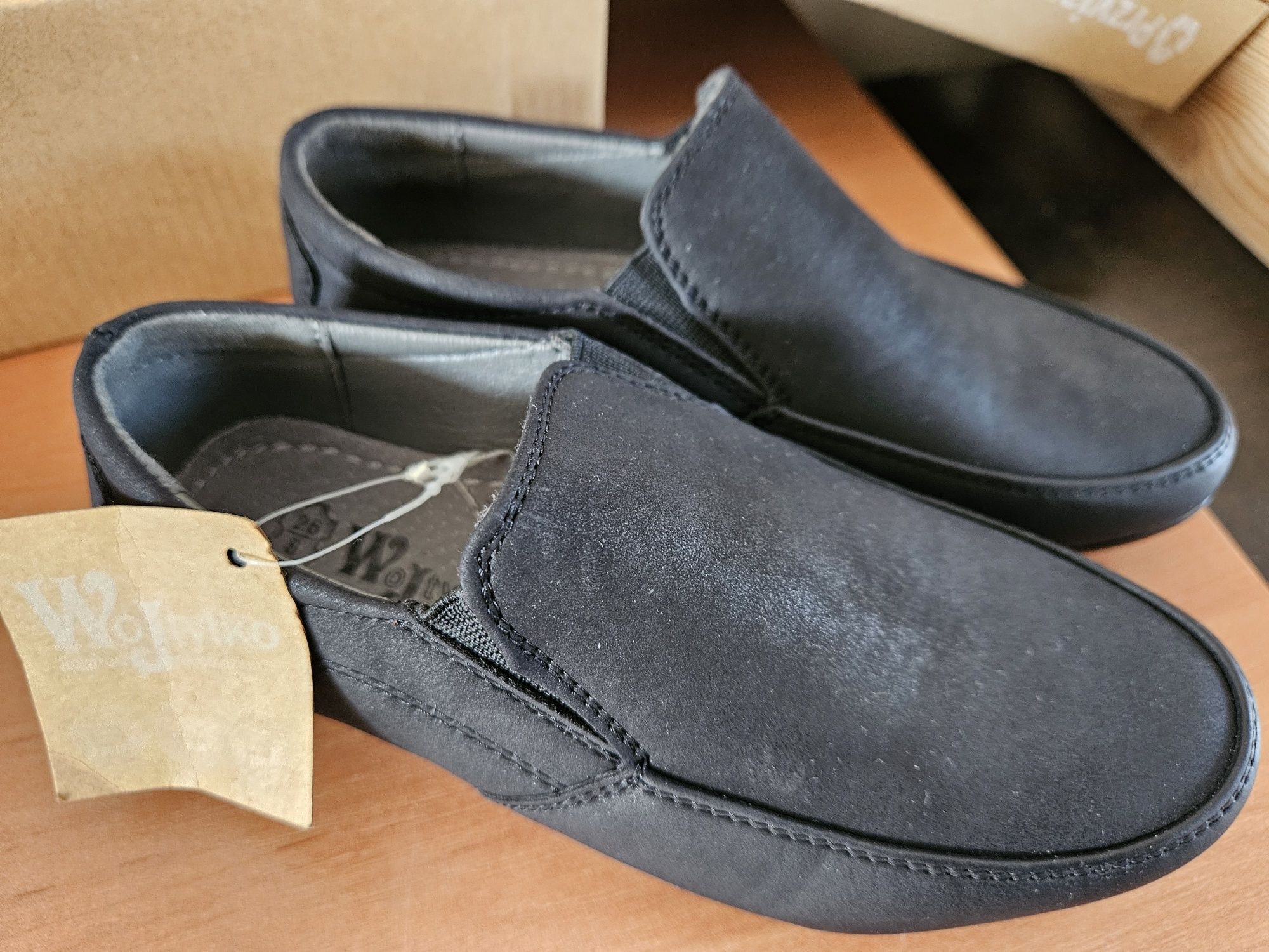 Buty półbuty mokasyny NOWE dziecięce dla chłopca Wojtyłko rozm.26