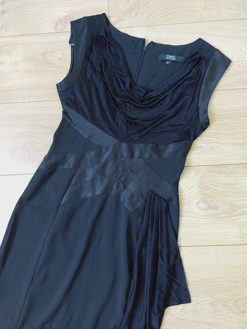Mała czarna ołówkowa sukienka biurowa nowa xs s julien mcdonald