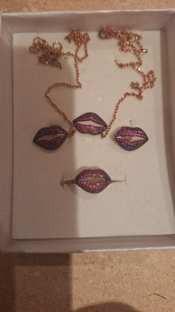 Conjunto em prata de lei