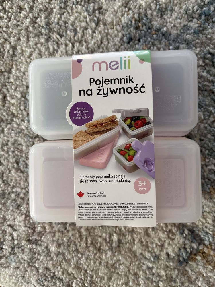 Pojemnik melii 3 szt. Róż i fiolet
