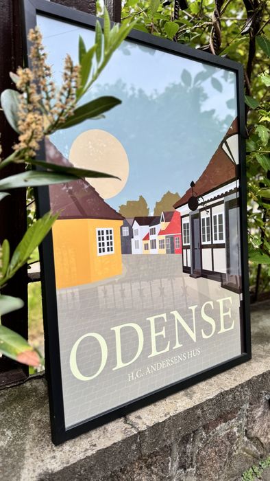 Plakat w ramie duńskiego Odense