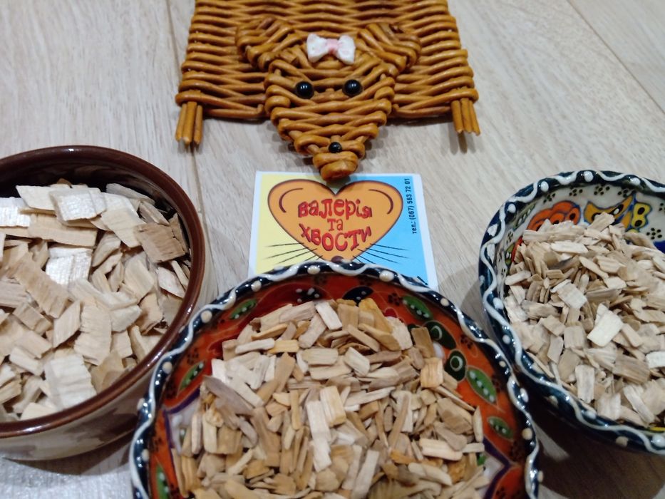 Букова щепа -кращий наповнювач для пацючків, дегу, рептилий, крыс-5 кг