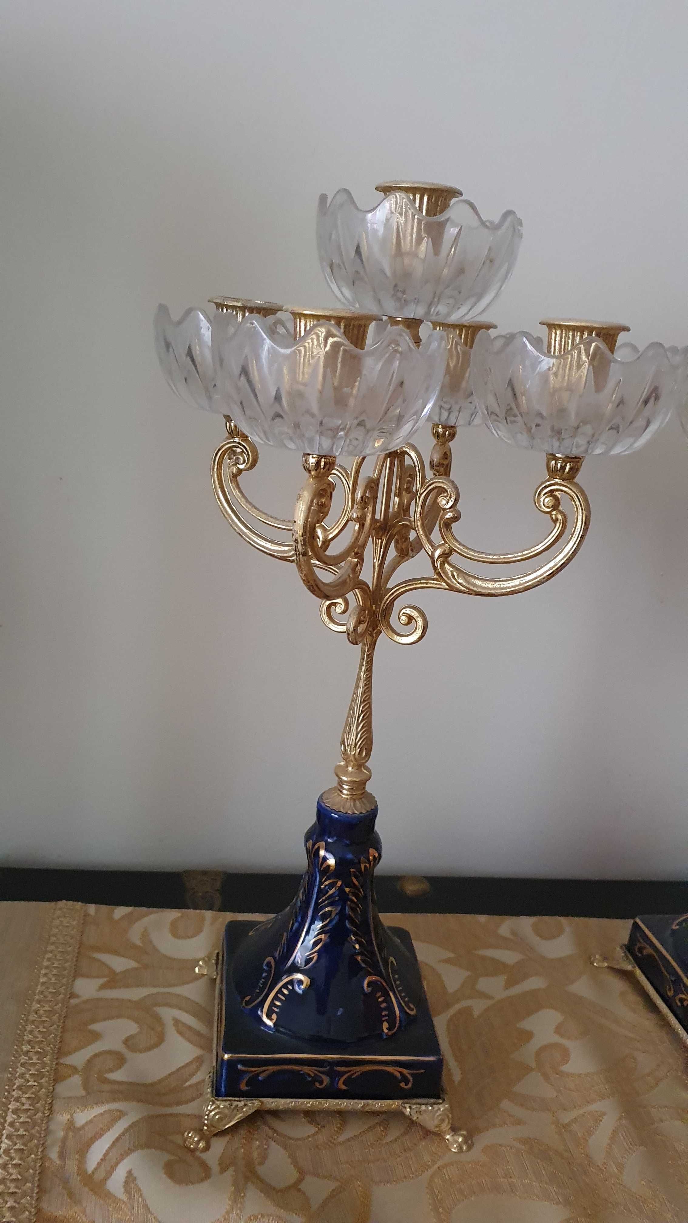 Candelabros de 5 velas "Cre Art Doré a Orfin Dorato 24%".