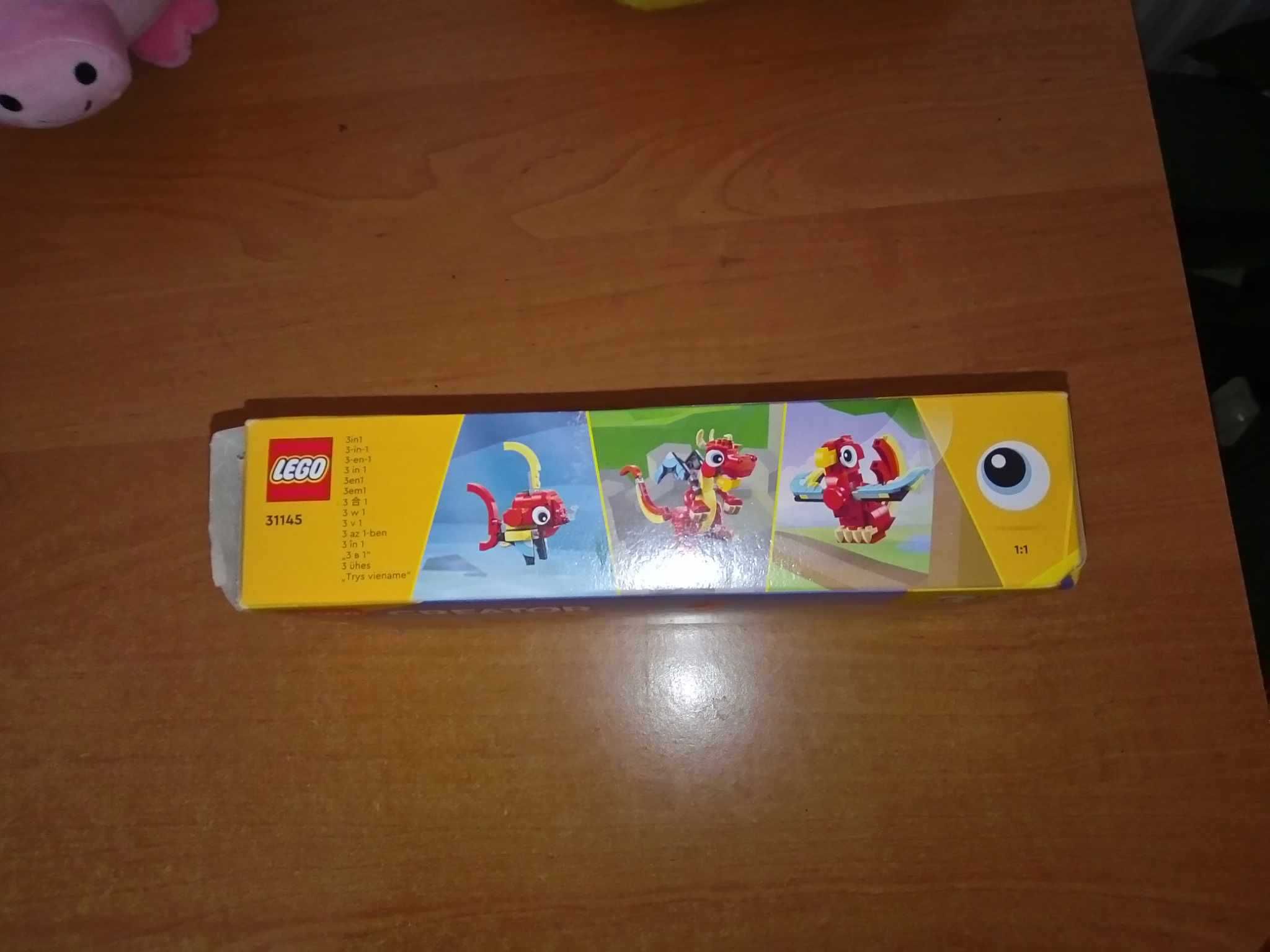 Lego Creator 31145 3 in 1 czerwony smok ptak ryba pusty karton pudełko