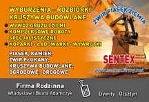 Piasek żwir kamień płukany czarnoziem gruz kruszony pospółka humus