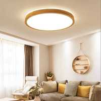 Lampa sufitowa plafon skandynawski drewniany LED 40cm