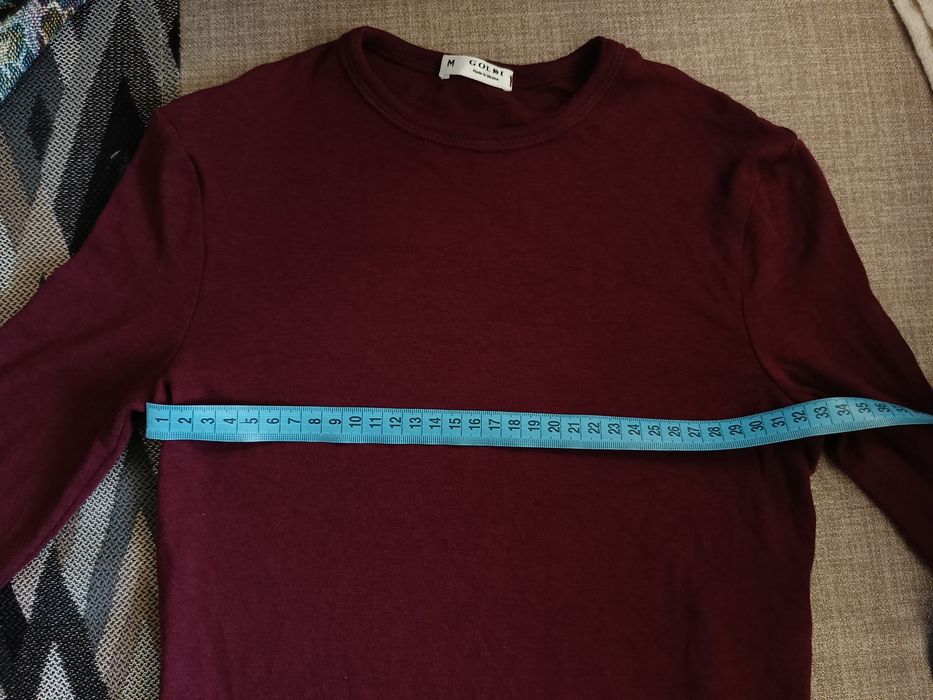Бордовый лонгслив (кофта/топ с длинным рукавом)