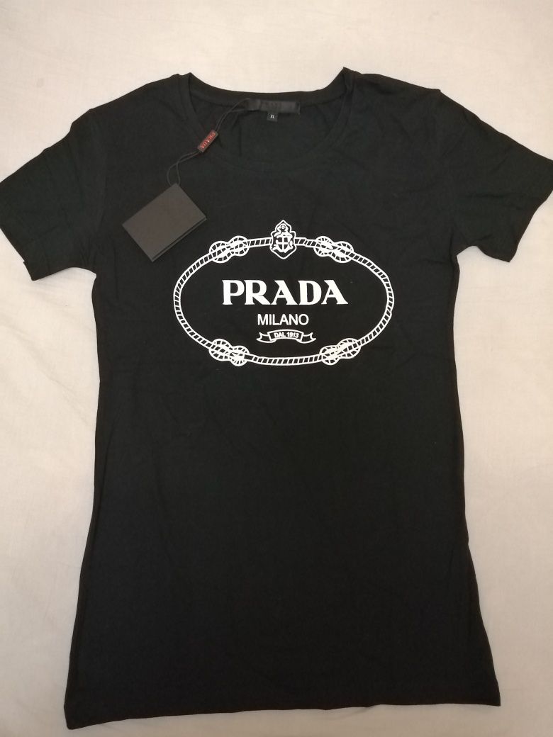 NOWA damska koszulka Prada t-shirt Milano czarny XL