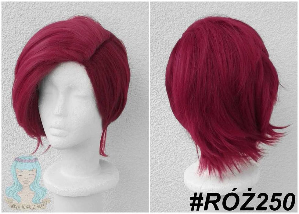 Arcane Vi LoL różowa peruka krótka Liga Legend cosplay różowy wig