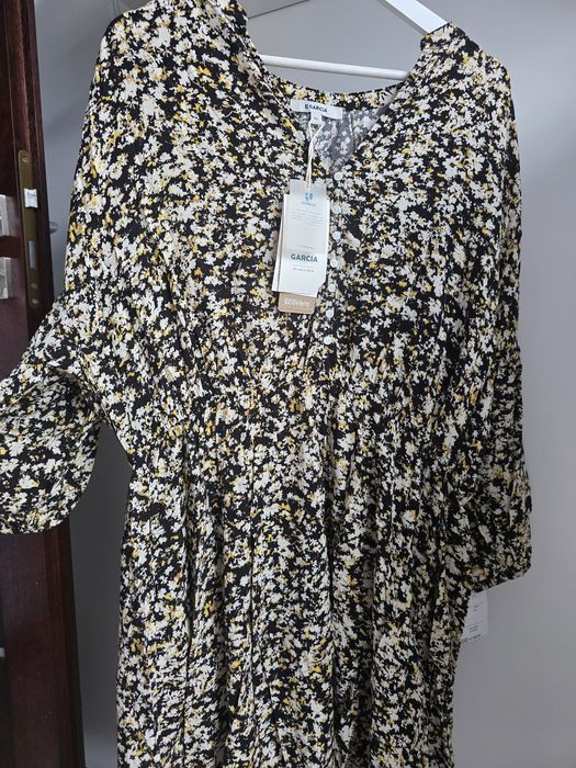 Nowa Sukienka Garcia XL 14 XXL 16 wiskoza wiosenna Sukienka z rękawem