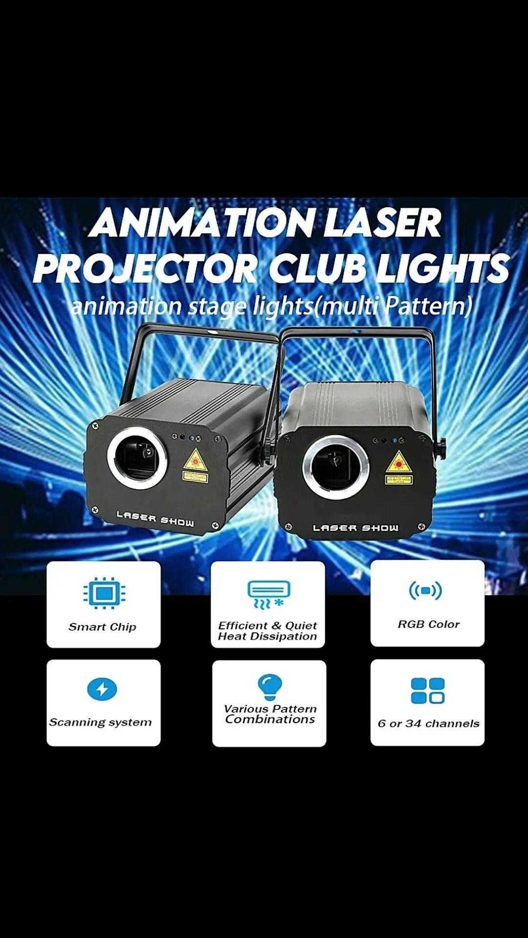 Лазер RGB 3D LASER  2000mw Led Beam Spot Wash Свет Лед DMX