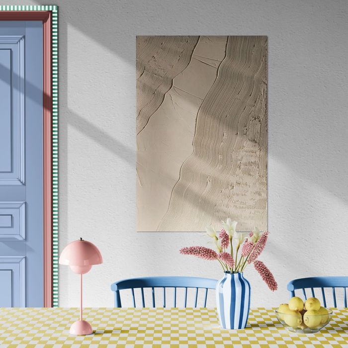 Obraz strukturalny abstrakcja Wabi Sabi Japandi minimalistyczny