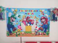Fundo Aniversário Martim Super Mario