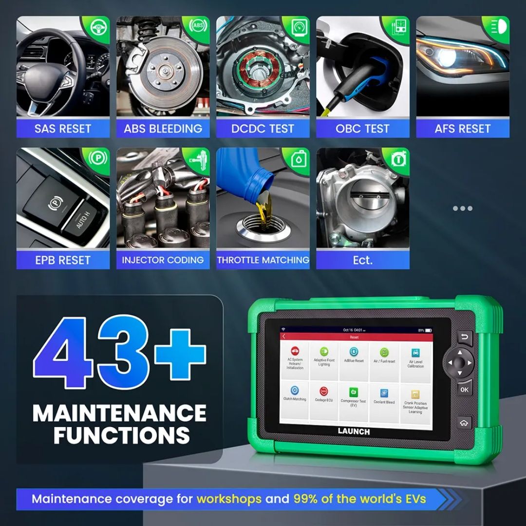 Máquina Diagnóstico OBD2 Eléctricos Launch CRP919 EV 2A actualizaçãoes