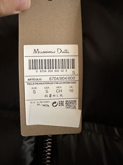 Massimo Dutti S розмір Новий пуховик