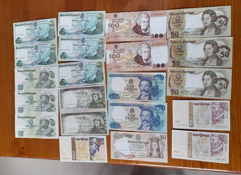 Notas de escudo colecao