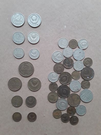 Продам монеты СССР и купюру номиналом  10 рублей