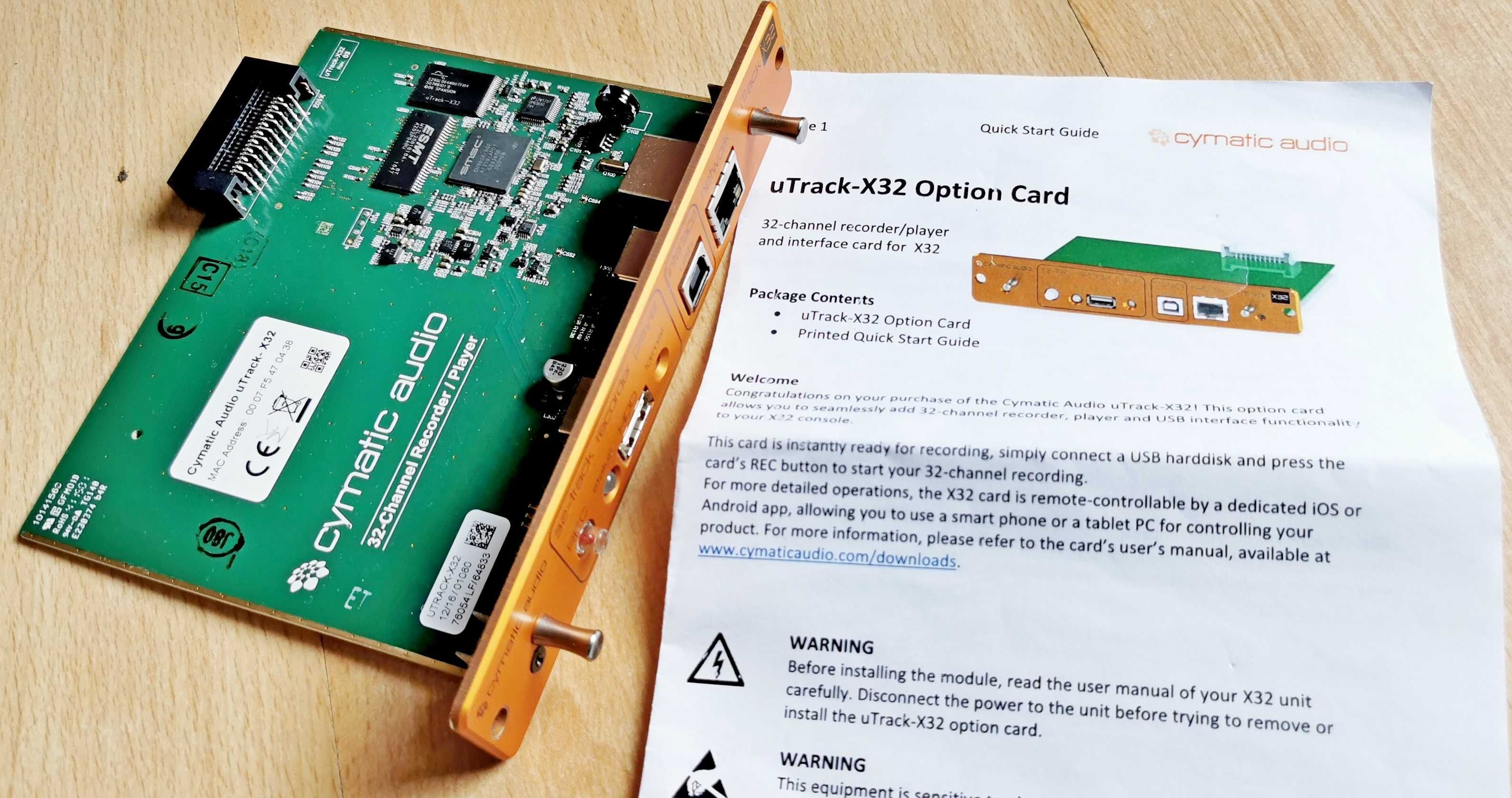 Cymatic uTrack X32 karta rozszerzeń do Behringer X32 rejestrator USB