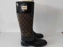 Kozaki gumowce GUESS monogram 41 trapery oficerski kalosze