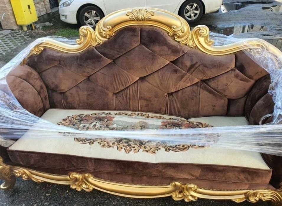 Zestaw wypoczynkowy 2 sofy + 2 fotele w stylu barokowym