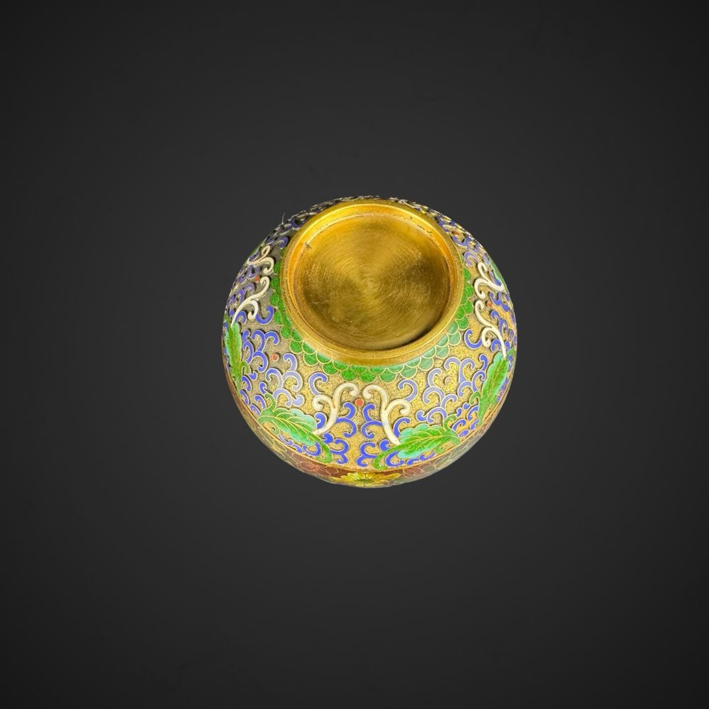 Wazon chiński emaila cloisonne kwiaty B4/06205