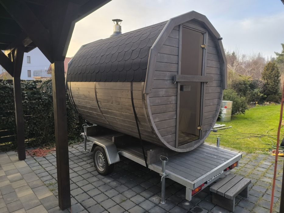 Sauna beczka 2,4mb mobilna