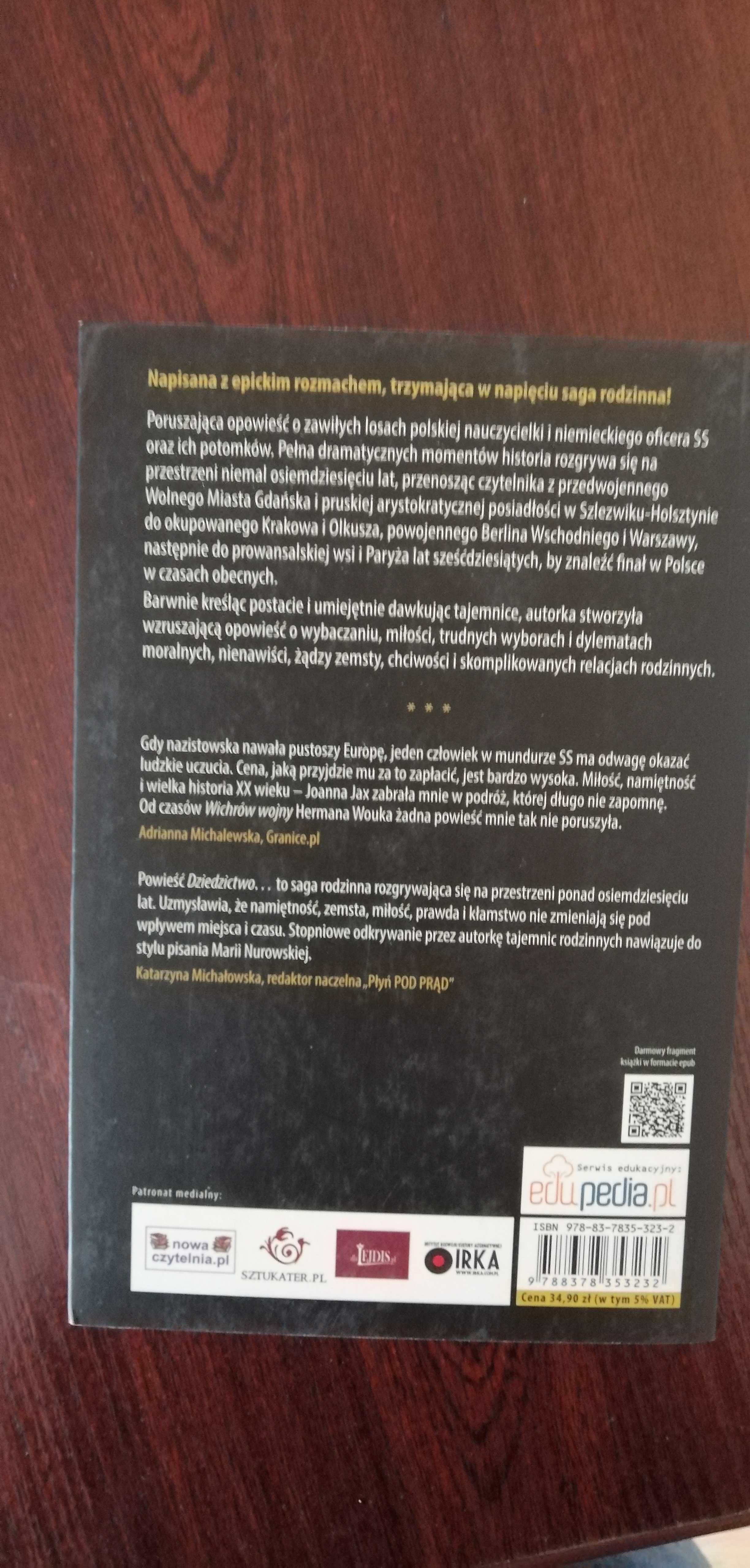 NOWA książka - Dziedzictwo von Becków - Joanna Jax