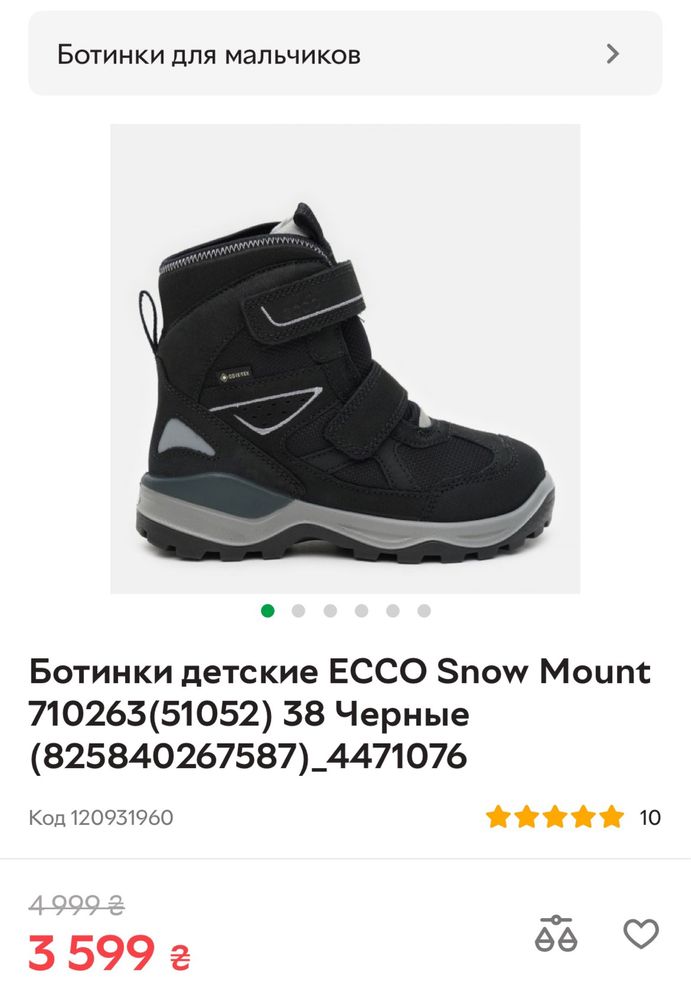 Ботинки детские ECCO Snow Mount