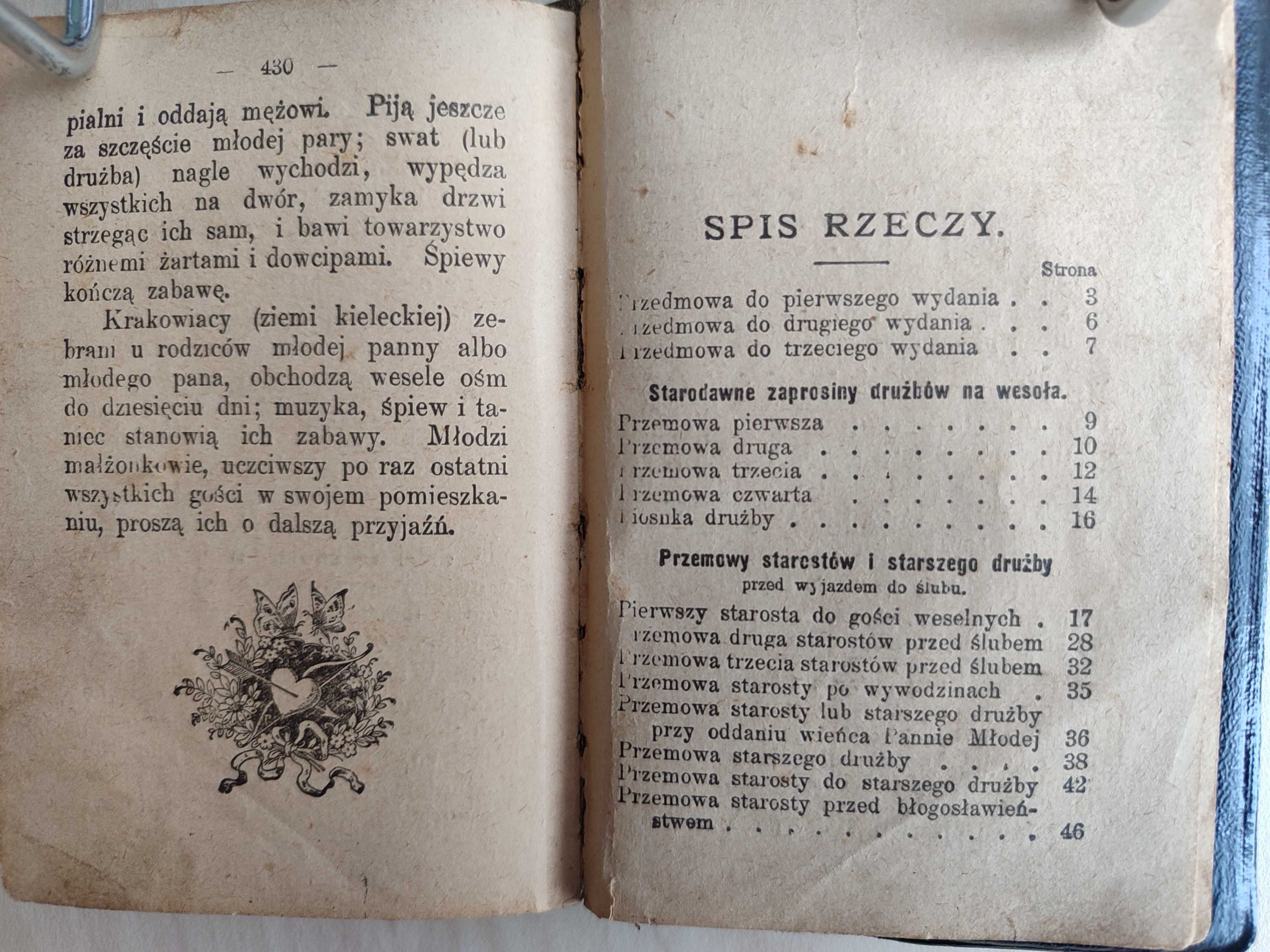 Starosta weselny – zb. Józef Gallus, książka unikat z 1907 r.