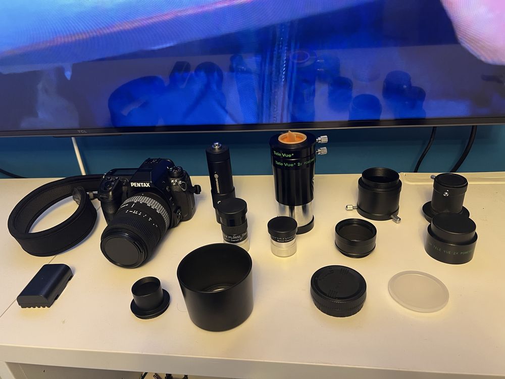 Synta Dobson Sky Watcher 10” + TeleVue x2 Powermate + Pentax K5-II