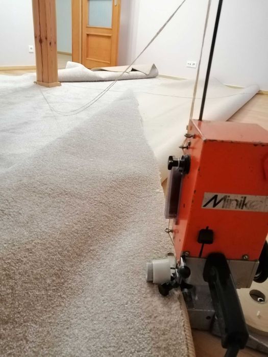 Obszywanie wykładzin dywanowych, overlock, miniket - dojazd do klienta