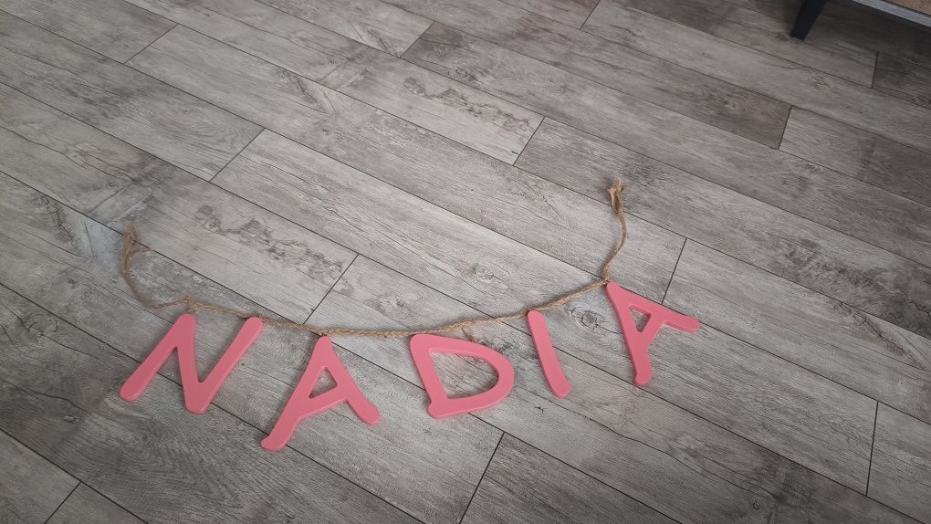 Napis dekoracyjny NADIA imię