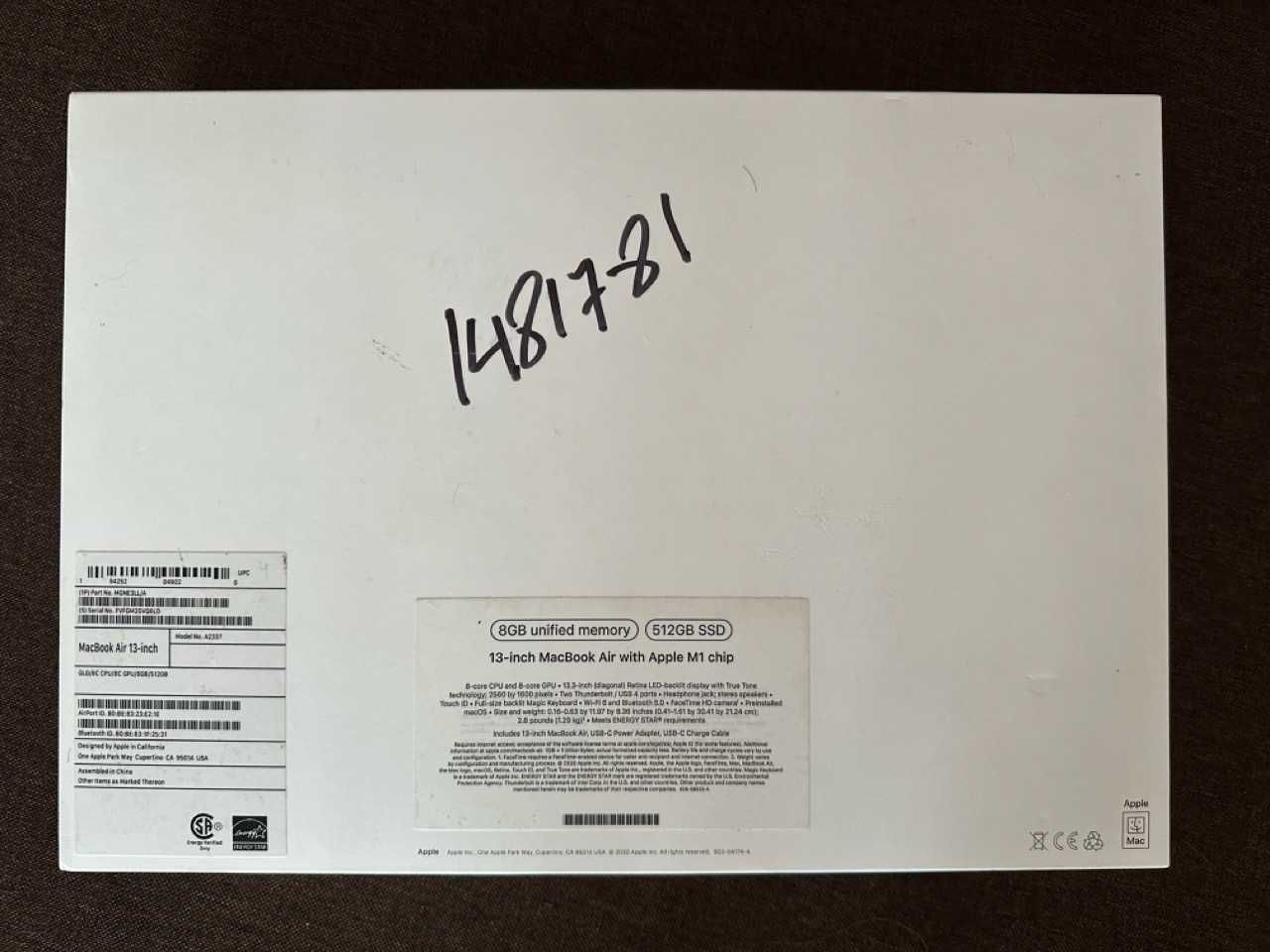 MacBook Air 13" Gold M1 / 8GB / 512GB / Retina / A2337
