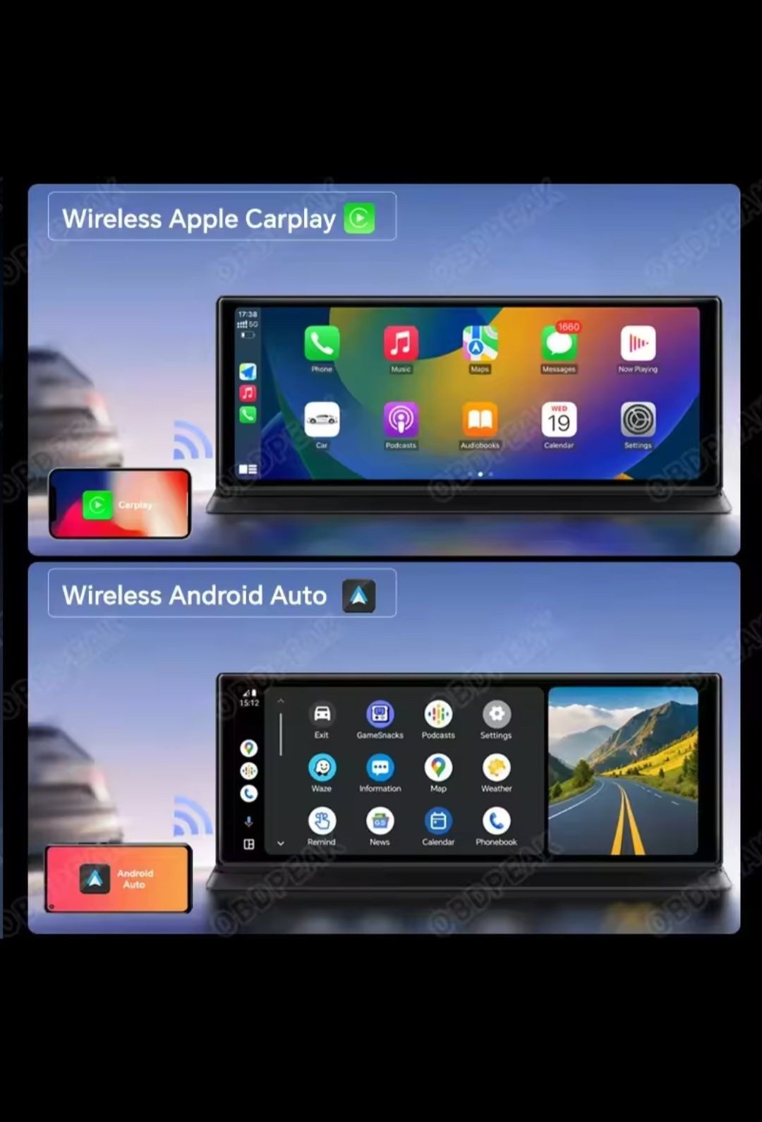 Obdpeek k60 pro Авто экран, Відеорегістратор, Carplay,  android 14