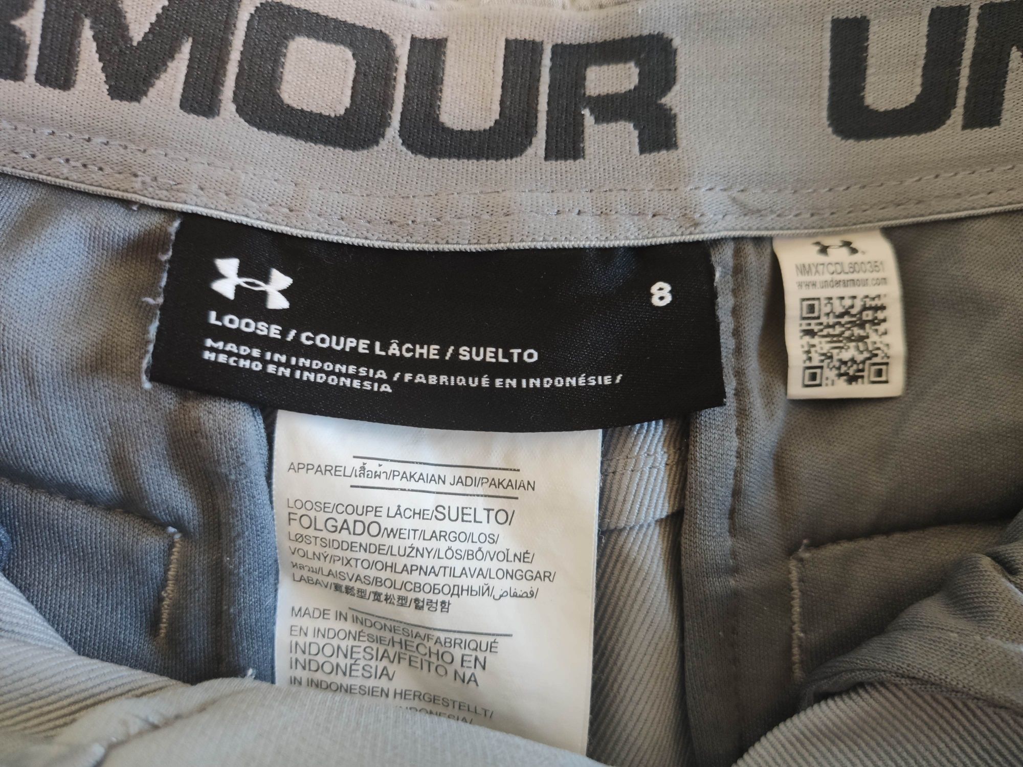 Calças de golfe Under Armour cinza, criança 8 anos