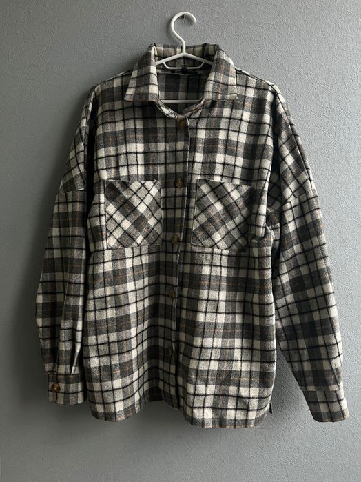 Жіноча тепла картата сорочка