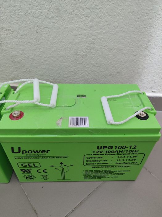 Гелевий акумулятор U-Power UPG 100-12 12V 100Ah. - 2 шт