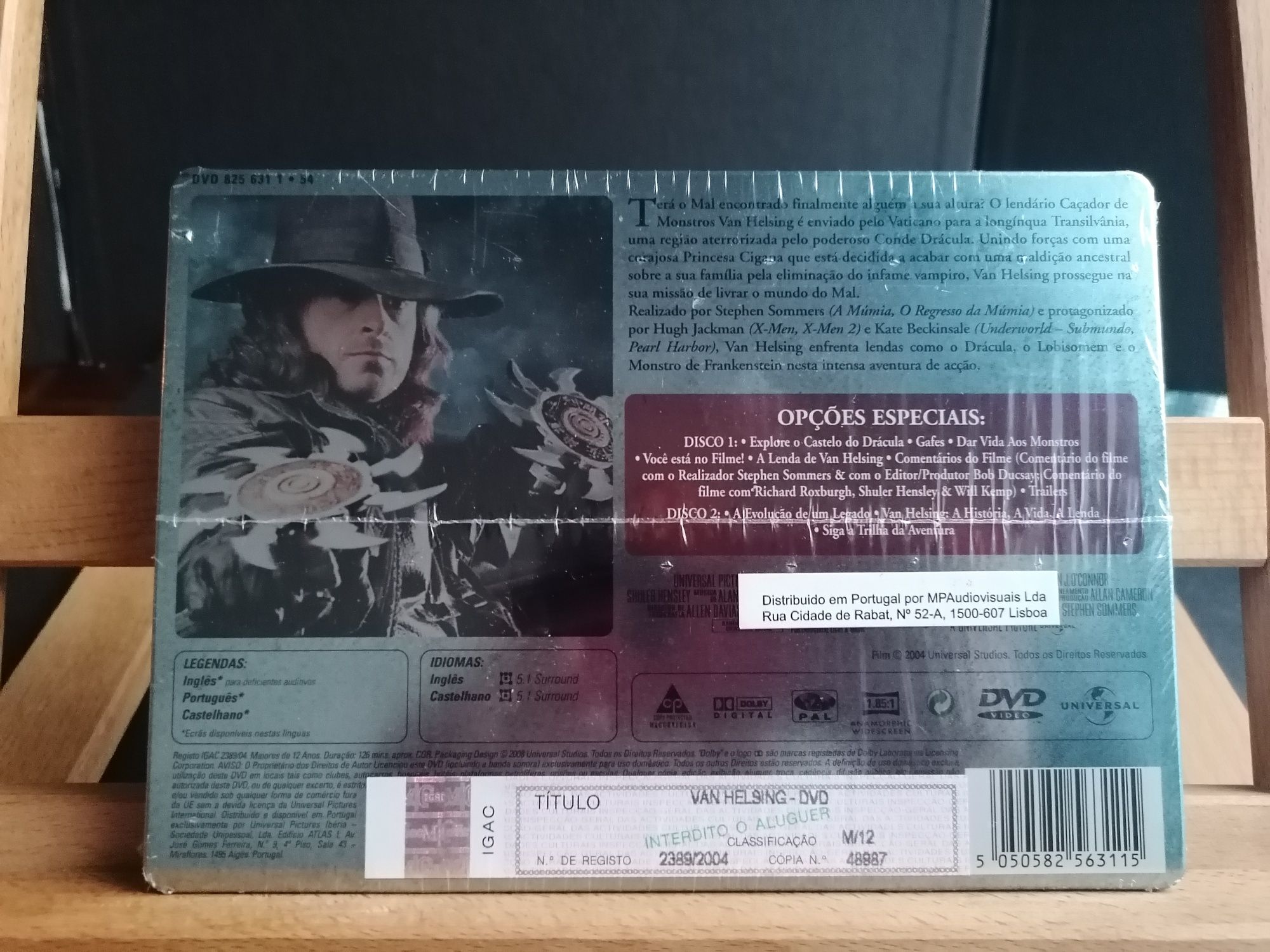 Dvd duplo Van Helsing edição colecionador em caixa de metal