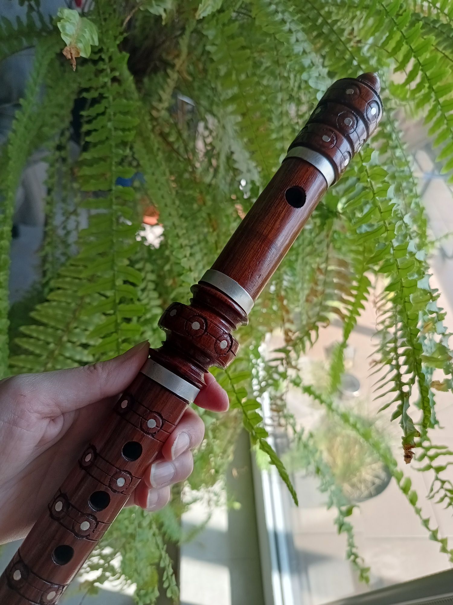 Nepalski flet bansuri - flet poprzeczny drewniany etno unikat