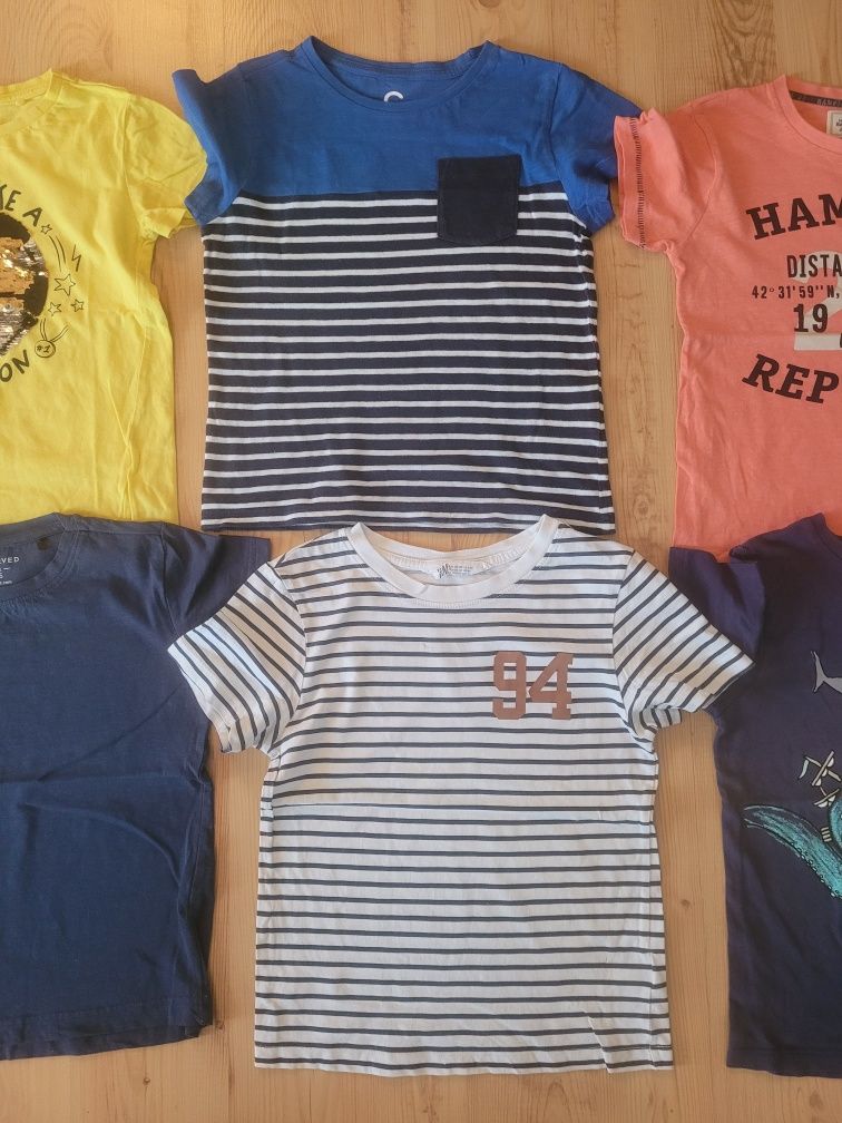 T-shirt zestaw 110/116 H&M Reserved Hampton Rep. Cubus Sinsay